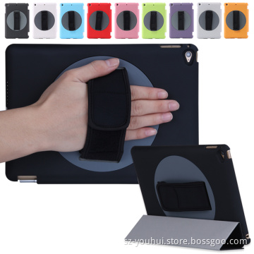 Special design rotating 360 degree For iPad Air 2 Case With Handle smart case factory price